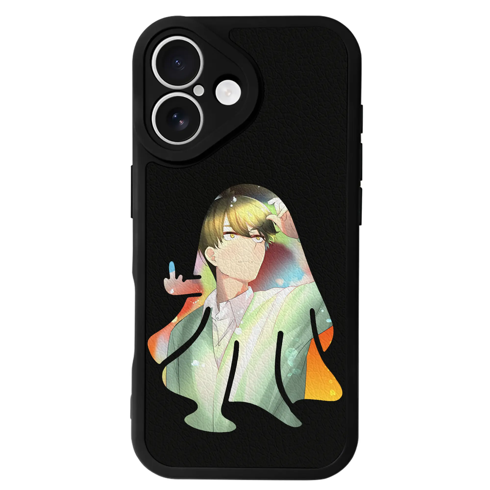 五等分の花嫁 グッズ 上杉 風太郎 - IPhone 16シリーズ対応 ・ シリコンスマホケース ・ レザー調 ・ 高精度フィット ・ 耐衝撃 ・ ワイヤレス充電対応 ・ 精密カット